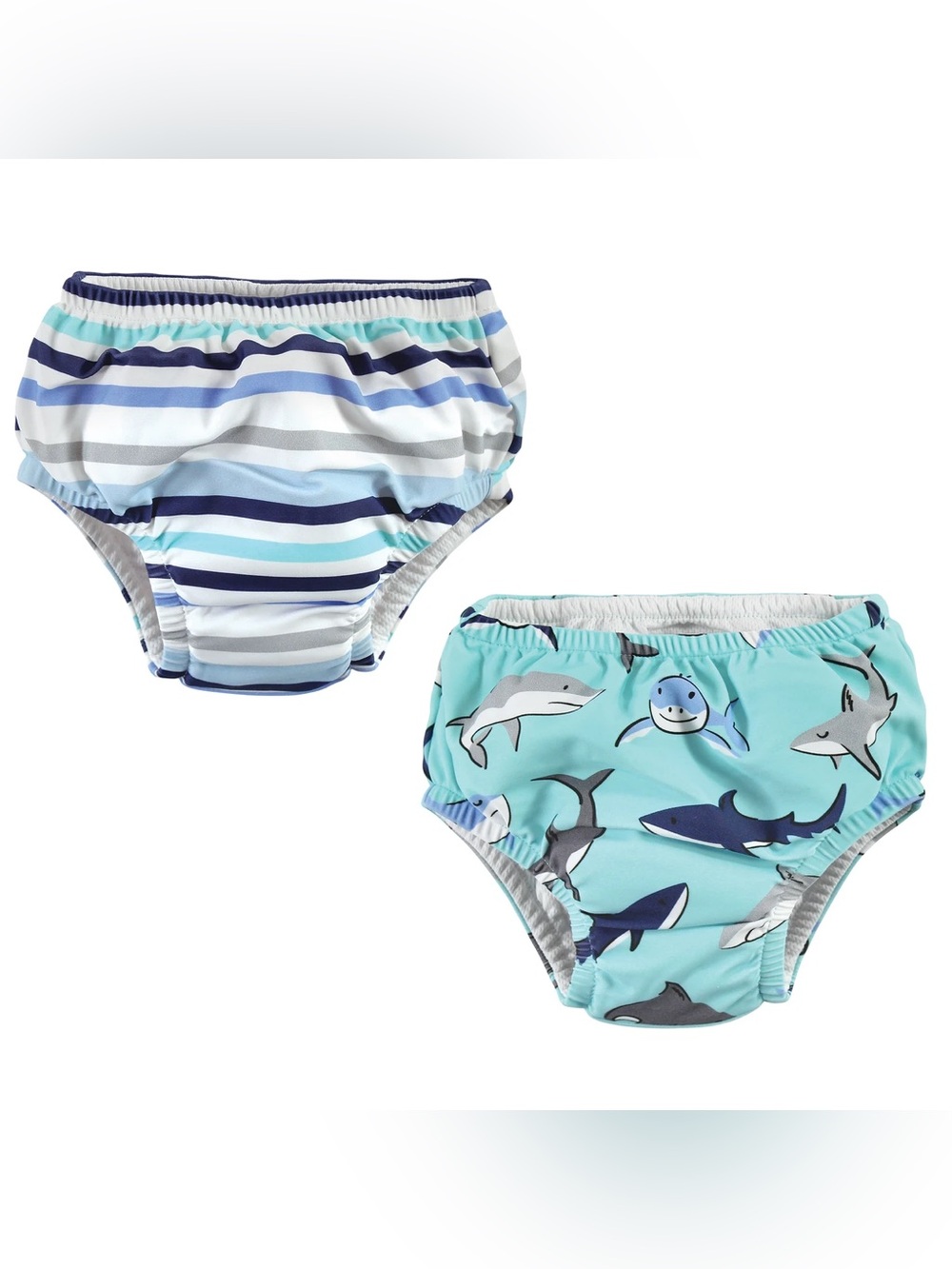 Hudson Baby Swim Diapers 2 Pack Shark Size 12-18M New NWT